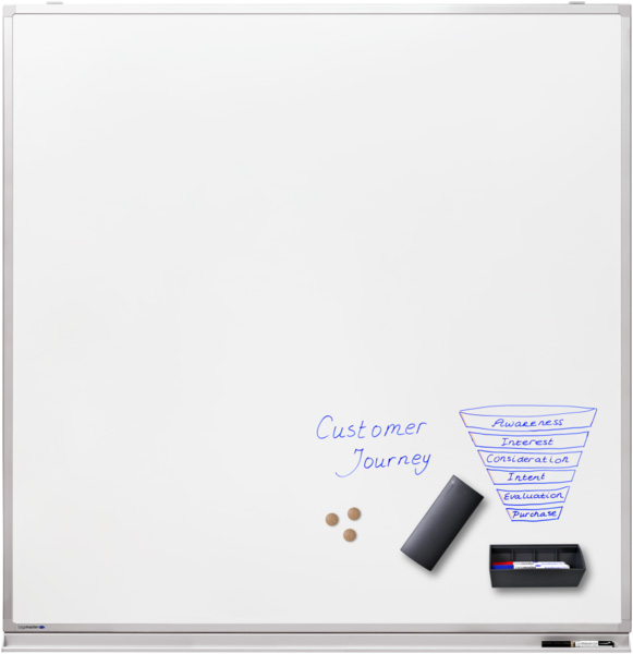 Een Whiteboard professional 120X120cm koop je bij Supply Mij